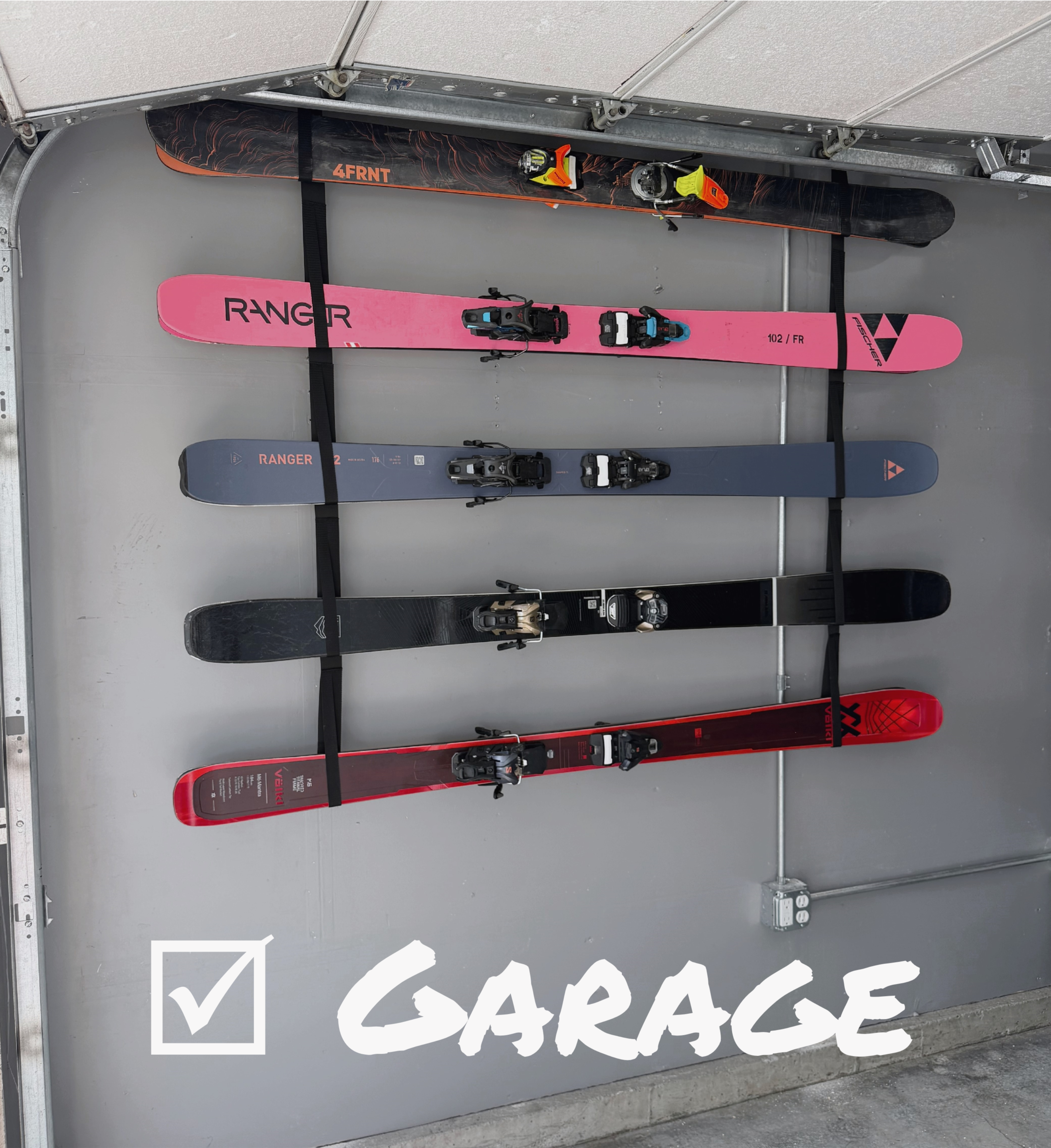Ski Rack for Organized Storage of Skis